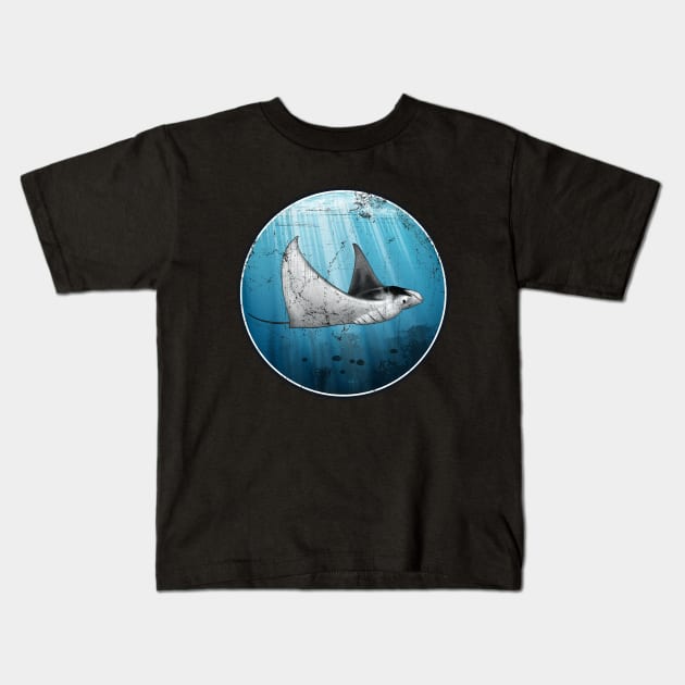 Manta Ray Kids T-Shirt by NicGrayTees